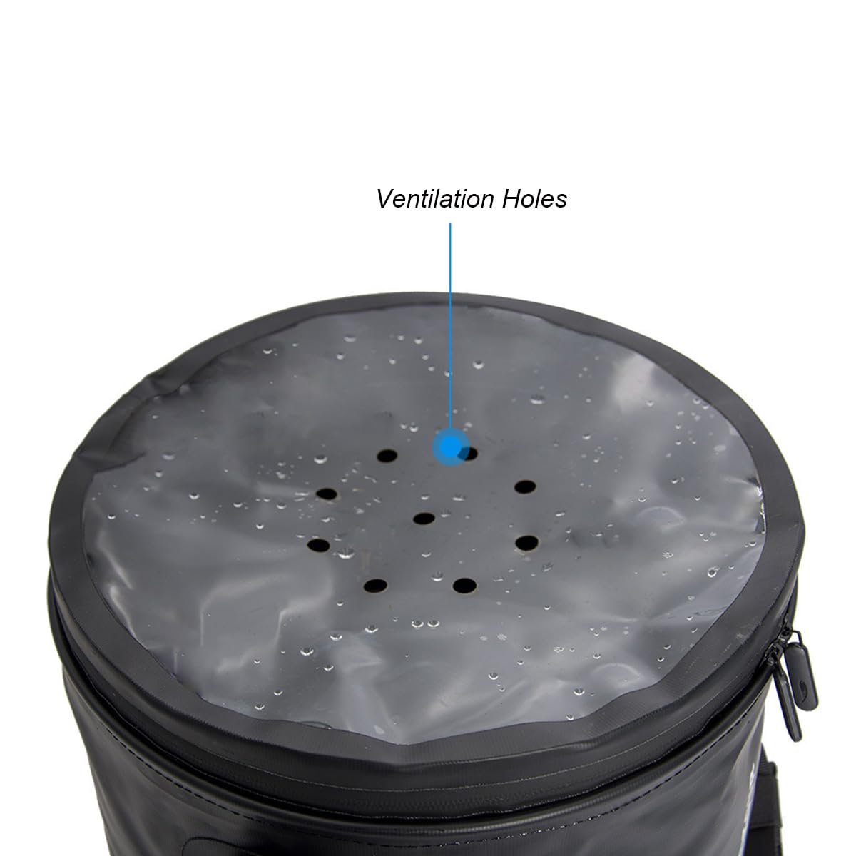 Secchio da Pesca Pieghevole per Campeggio Portatile Impermeabile Contenitore Dell'Acqua per Pesci Vivi 30.4x27CM