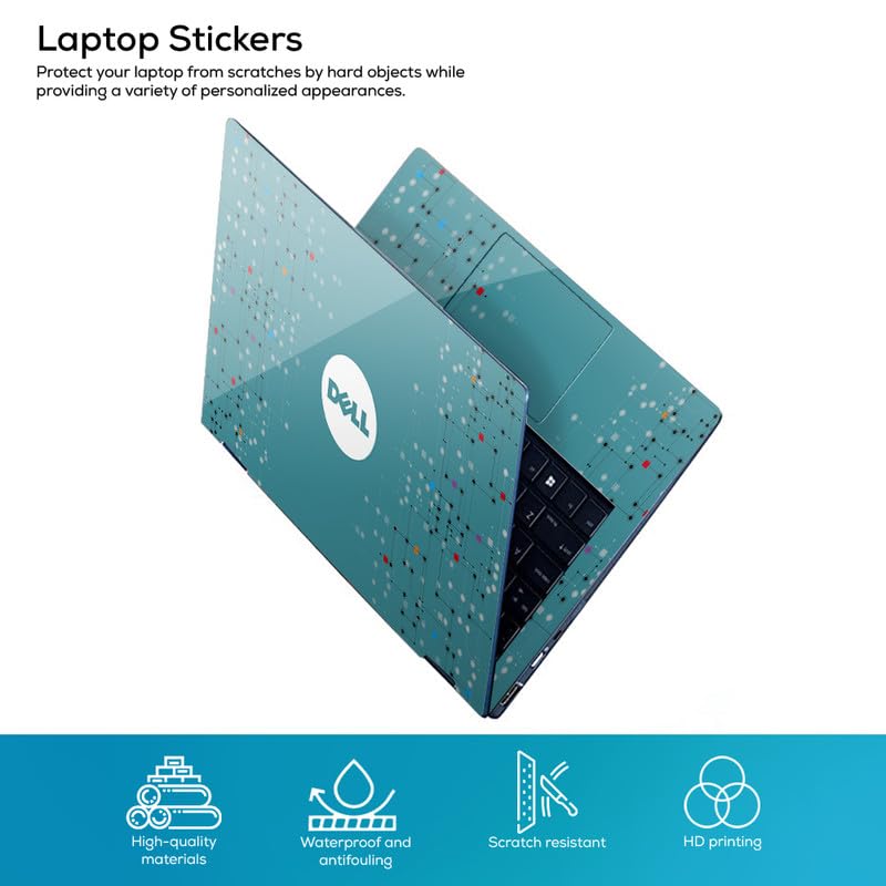 Image of Galaxsia DSGN 294 Full Body Laptop Skin Bubble-Free| Laminated & Removable | HD Quality Sticker for Laptops Upto 15.6 Inches Compatible with DELL