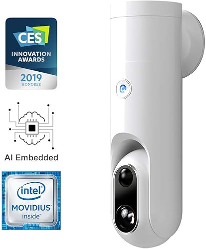 Cámara inteligente inalámbrica de 1080p para interiores y exteriores, IP54, resistente a la intemperie con visión nocturna, audio de 2 vías,