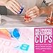 LEOBRO 36 PCS Resin Mixing Cups, 12PCS 100ML Plastic Measuring Cups for Resin, 24PCS 50ML Paint Mixing Cups, with Craft Sticks, Plastic Beakers, Liquid Measuring Cups