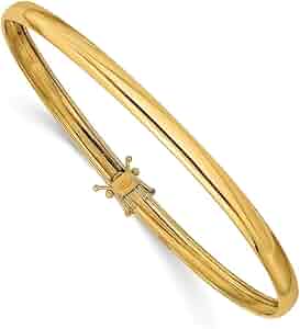 【新品箱付き】Llife 14KGP ONDULATION BANGLE Amazon.com: Lex & Lu 14k Yellow Gold 2.5mm Grooved Slip-on