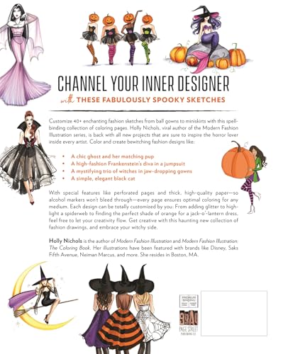 Spooky Runway Fashion: A Coloring Book of Bewitching Designs