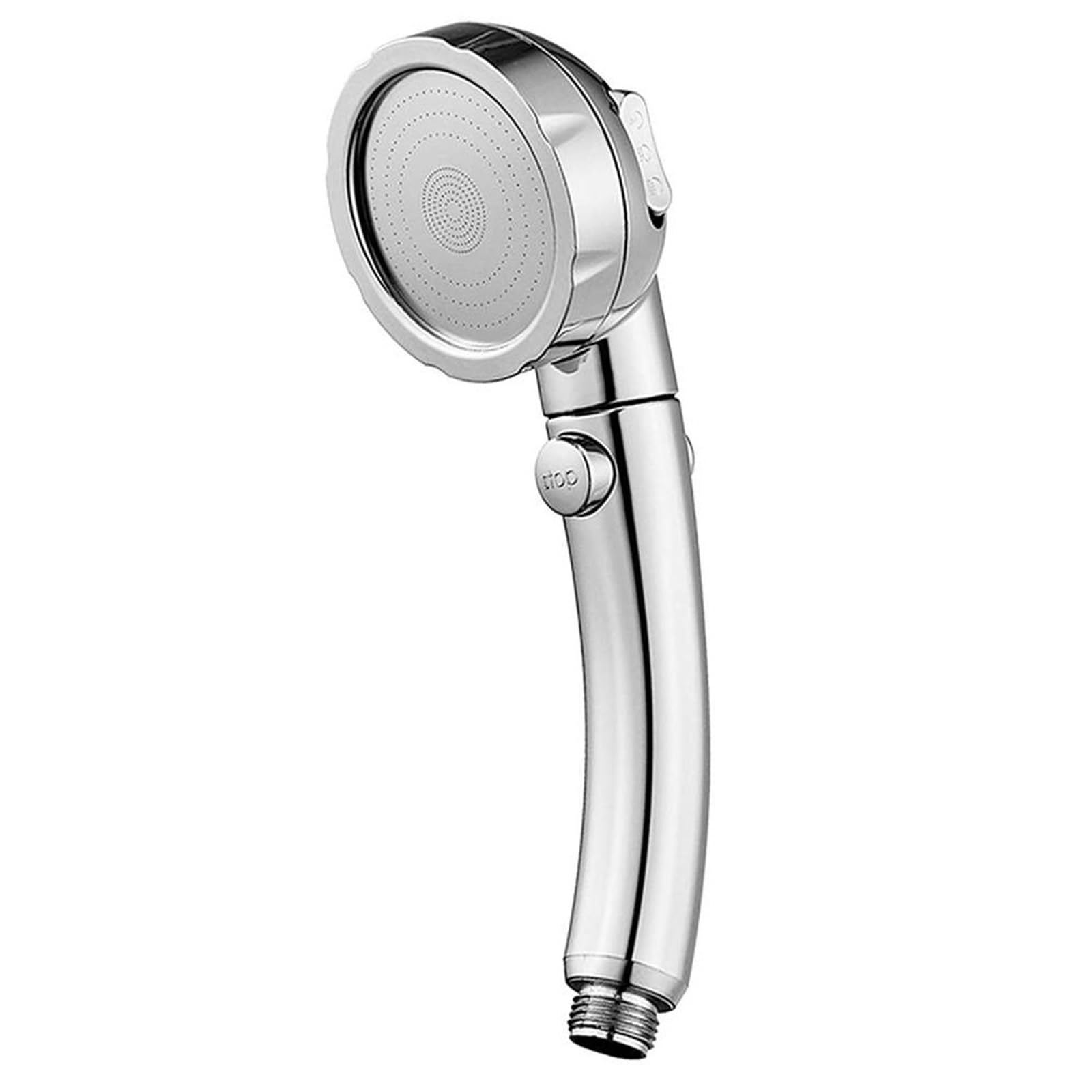 Naqzrxpml Silver Shower Head Black 3 Modes High Pressure Water Saving Handheld(Silver)