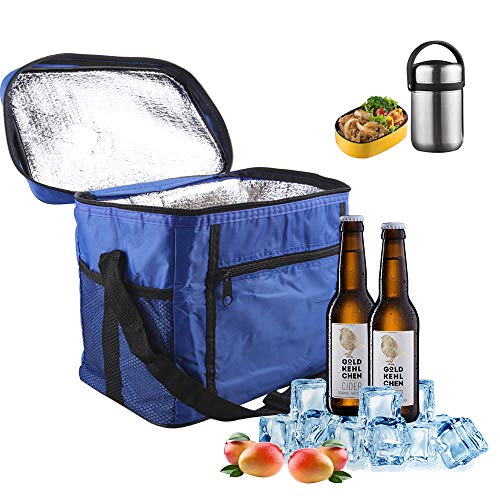 Comius Sharp Nevera Bolsa, 10L Plegable Bolsa Isotermica Camping, Portatil Bolsas Térmicas Almuerzo, Bolsa Comida Térmica, Bolsa Refrigeradora para Picnic, Bolsa Nevera Playa