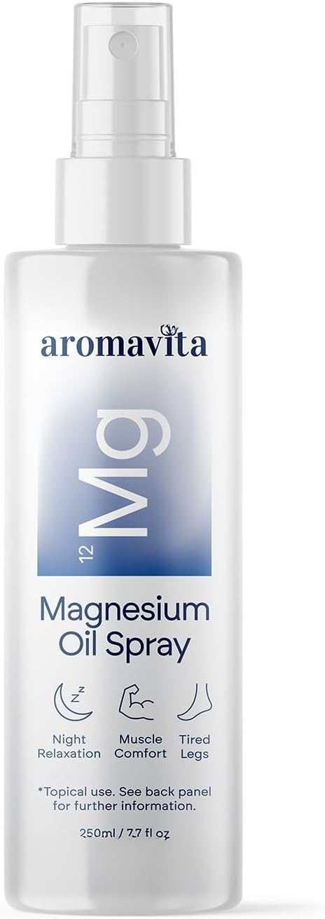 Magnesium Oil Spray, Ultra-Pure Zechstein Magnesium Chloride for Muscle Comfort, Night Relaxation, Tired Legs, External Topical Use, 8 fl oz 250ml