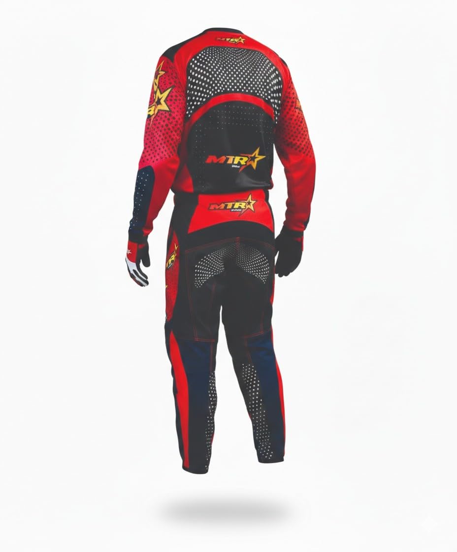 Equipación motocross MTR adulto completa pantalón camiseta y guantes