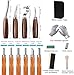 Sttargxing Wood Carving Tools Set,Detail and Hook Carving Knife Kit for Beginners,Trimming Knife for Spoon Bowl Cup Woodwork,Round handle design and 6pcs SK2 Carbon Steel Wood Carving Knives（10pcs）