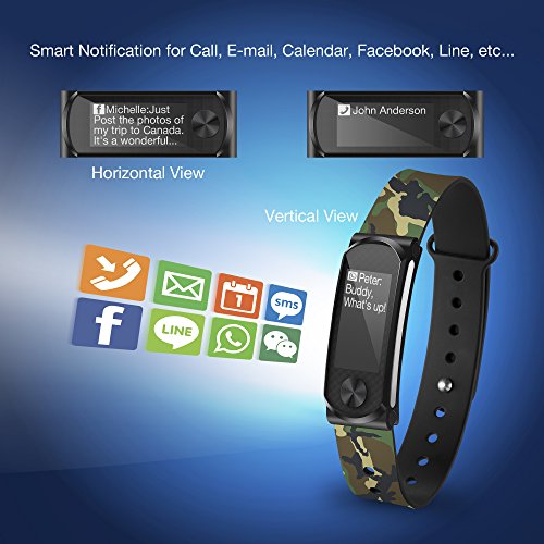 QBand Q68HR Accurate Health & Fitness Tracker Watch, 100 Hours Heart