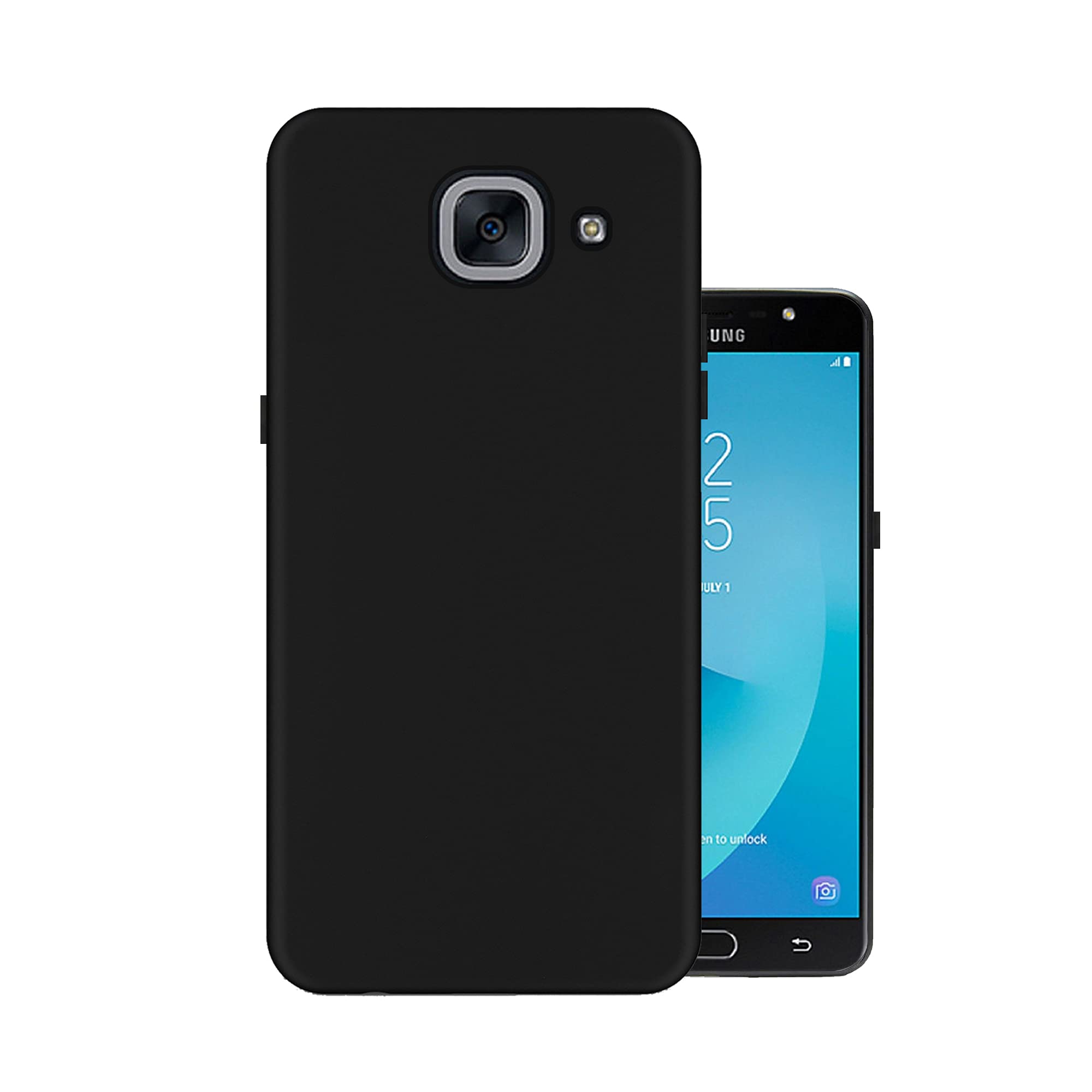 HELLO ZONE Exclusive Matte Finish Soft Back Case Cover for Samsung Galaxy J7 Max (2017) - Black (B073CRJKTV) Amazon Price History, Amazon Price Tracker