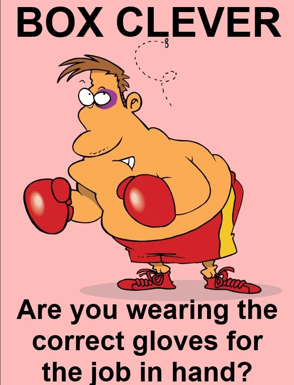 Box Clever - are You Wearing The Correct Gloves for The Job in Hand? Sign Foam Board, Waterproof Sticker Fixed on Foam Board and Strong doubleside Tape Sign Board