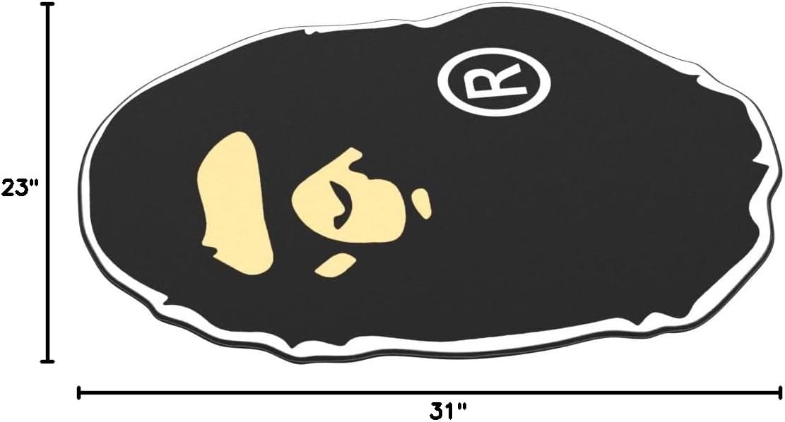 Generic Bape Rug, Large, Low Pile, Modern Area Rug, Non Slip, Colorful, Indoor, Hypebeast Pattern, Suitable for Bedroom, Living Room, Playroom