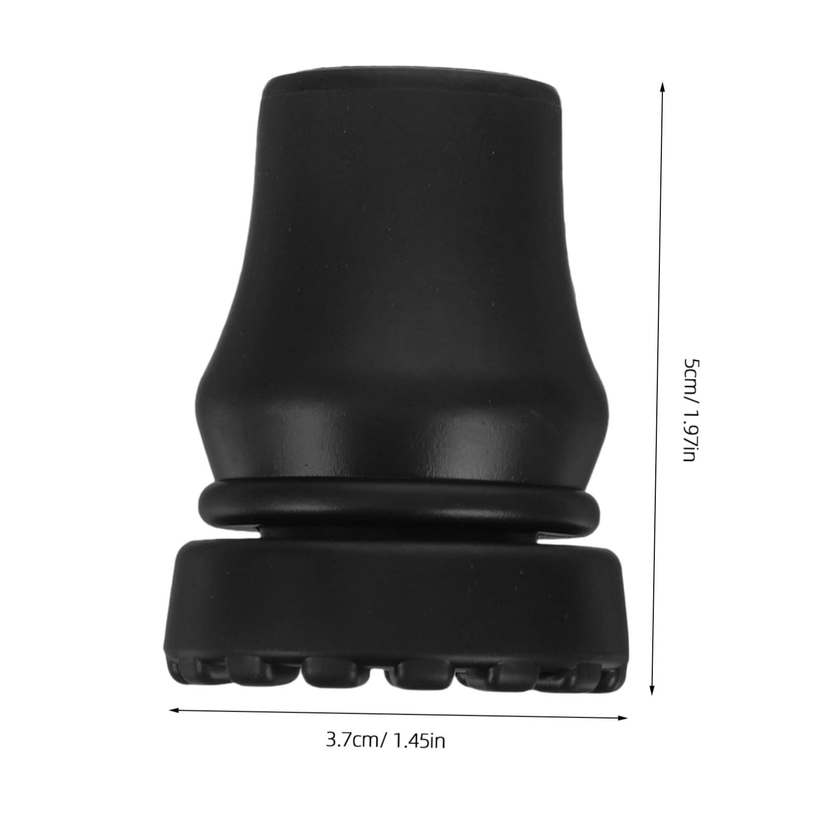 Healeved 4 Tip Protectors Rubber Covers for Hiking Sticks Canes 19mm Replacement Tips Black