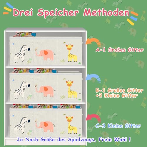 VERONLY Extra Groß Aufbewahrungsbox Spielzeugkiste mit Deckel Kinder - Faltbar Spielzeug Aufbewahrung mit Griffen Trennwand Aufbewahrungsbox für Kinderzimmer Kleidung Schlafzimmer(Beige,99x34x39cm)