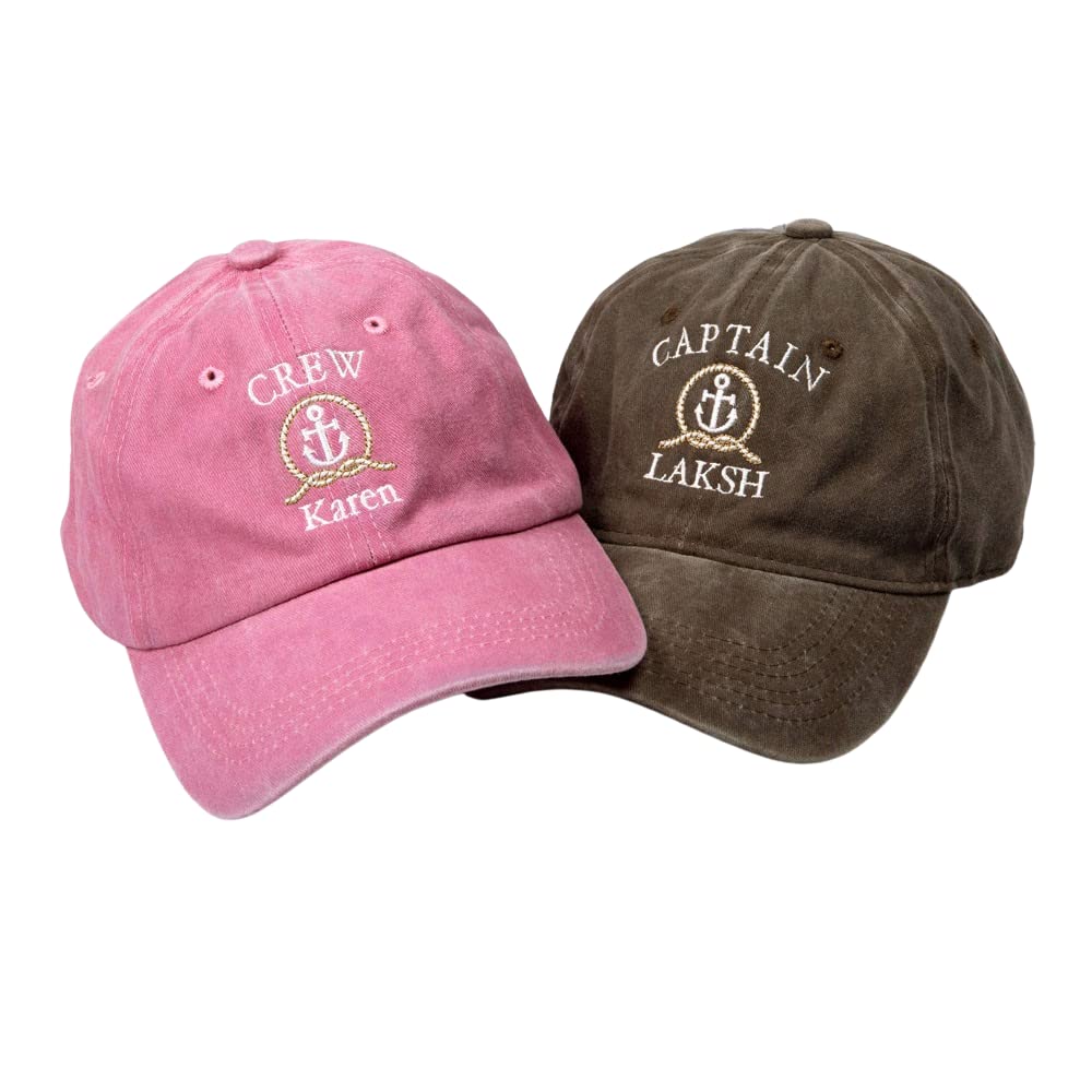 Getname NecklaceCustom Name Captain Baseball Hat Skipper Hat First Mate Hat Crew Hat for Men Women Skipper Boating Baseball Caps Boat Captain Gifts Captain Hats Nautical Sailing Cap Marine Admiral Hat Blue