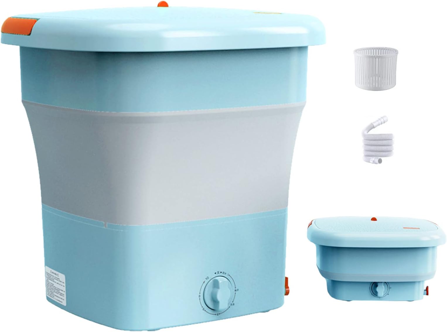 Folding Clothes Washing Machine, Portable Mini Automatic Home Travel Washing Machine, Lightweight Underwear Washer for Apartment, Laundry, Camping, RV, Travel, Underwear, Personal, Baby