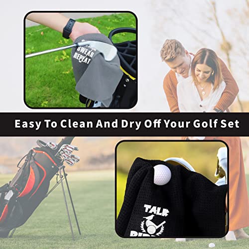Arsemica Funny Golf Gifts For Men Women, 2 Pack Embroidered Golf Towels For Golf Fans, Golf Bag Towel With Clip - Novelty Birthday Gifts For Dad Husband Uncle Grandpa #TOP5