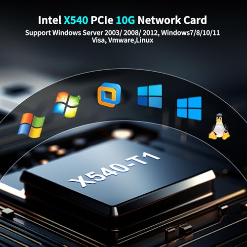 Image of 10Gb Base-T PCI-e Network Card, Intel X540-T1 Controller, NICGIGA 10Gbps Ethernet Adapter with 10Gbe RJ45 Port ， 10G NIC Card, Support Windows /Windows Server /Linux /Vmware /ESX
