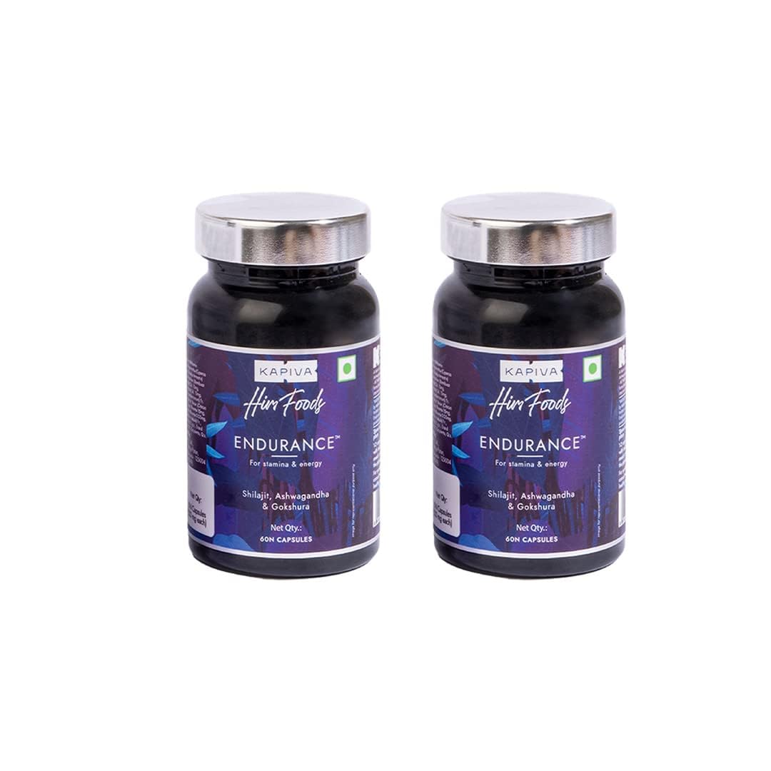 Kapiva Endurance Capsules - Research-backed blend of 14 Herbs & 7 Bhasmas like Ashwagandha, Shilajit & Gokshura to unlock peak performance - Pack of 2 (B0BHMX7HC3) Amazon Price History, Amazon Price Tracker
