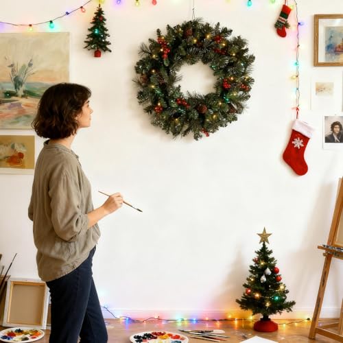 Guirlande réaliste de Noël de qualité supérieure avec LED intégrées - 4