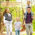 CUBY Swaddle Dog Sling Carrier for Small Dogs, Front Pet Sling Carrie Chest, Hands Free Adjustable Cat Slings Carrier Soft Cotton Reducing Pain Puppy SlingCarrier for Small Pets Up to 11lb (Grey)