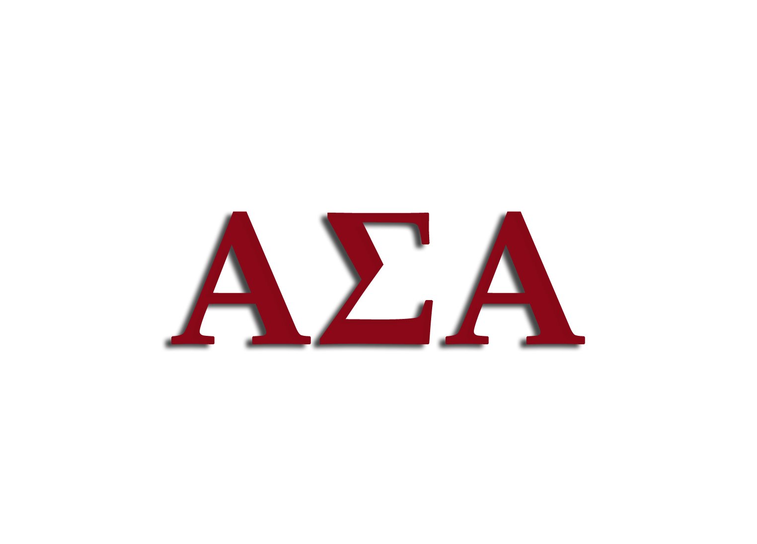 Autocollant Alpha Sigma Alpha grand sticker rouge cramoisi auto