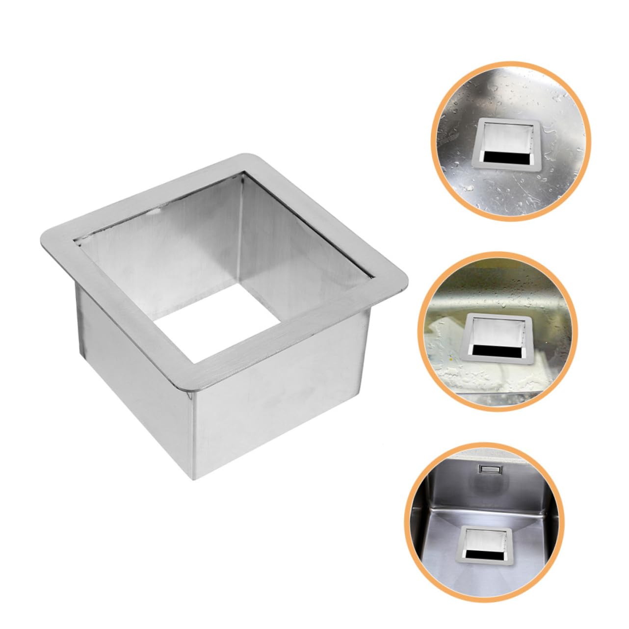 Luxshiny Drop in Trash Chute Grommet Waste Disposal System for Kitchen Countertop and Smooth Design for Home Restaurant and Office Use