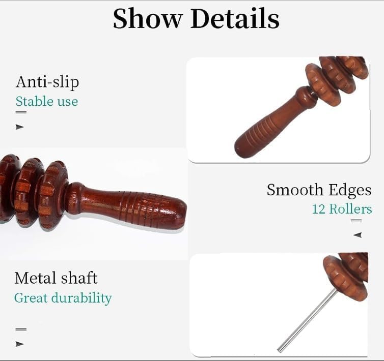 Yopple Body Roller, Fassia Roller & Foam Roller Body SCULPTING & MUSPLE SET, Wood Therapy Massage Tools, Stomach Massage Tools, Cellulite Massage Tools and Tiger Point Massage Kit Yopple Body Roller, Fassia Roller & Foam Roller Body SCULPTING & MUSPLE SET, Wood Therapy Massage Tools, Stomach Massage Tools, Cellulite Massage Tools and Tiger Point Massage Kit