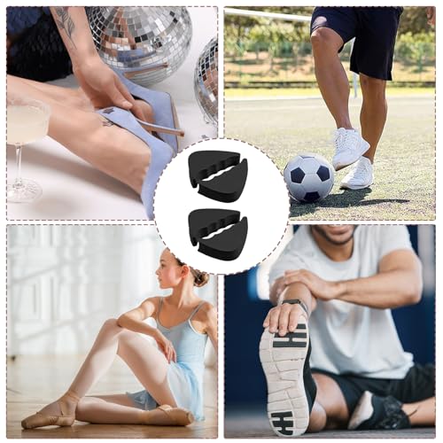 Image of 4 Pairs Shoe Toe Inserts, Adjustable Shoe Filler Inserts for Women Men, One Size Toe Cushion Fillers, Make Shoes Fit Half-Size Cushion Anti Loose & Prevent Heel Sliping (Black)
