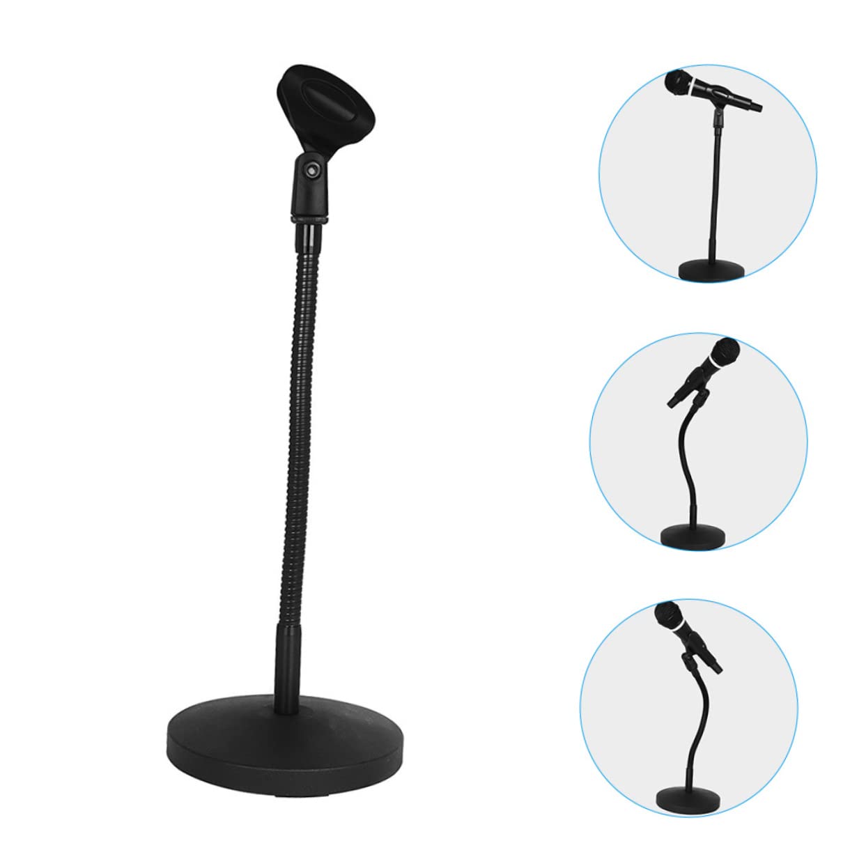 Microfono Regolabile da Tavolo Metallo Asta Telescopica per Microfoni Stabilità e Design Professionale per Streaming
