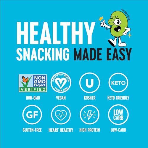 The Only Bean Crunchy Roasted Edamame Bean Snacks (5 Flavors), Healthy Snacks for Kids and Adults, High Protein Snacks, Low Carb Snack, Keto-Friendly, Gluten-Free, Vegan, 4 Ounce (Pack of 5) - Image 4