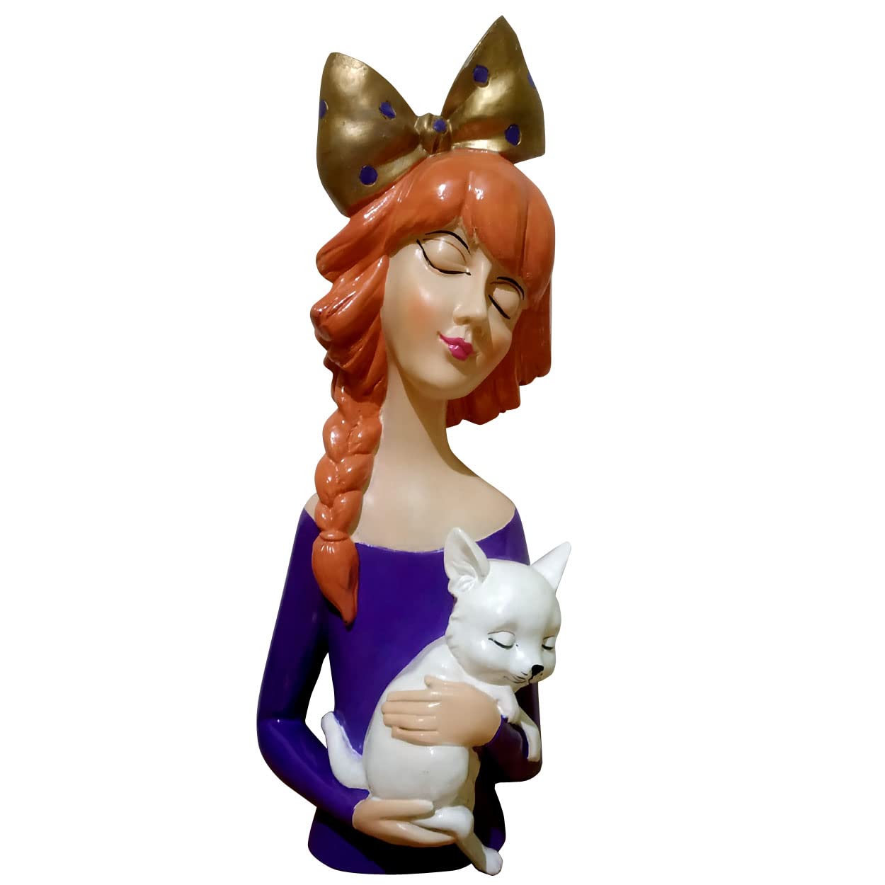 Buy Winsome Collection Doll Statue with Cat Animal and Human Figurine