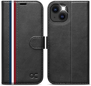 OCASE for iPhone 13 Case, Premium PU Leather iPhone 13 Wallet Case Flip Phone Cover with[TPU Inner Shell][RFID Blocking][Card Holder] for the 6.1 Inch 2021 5G,Black