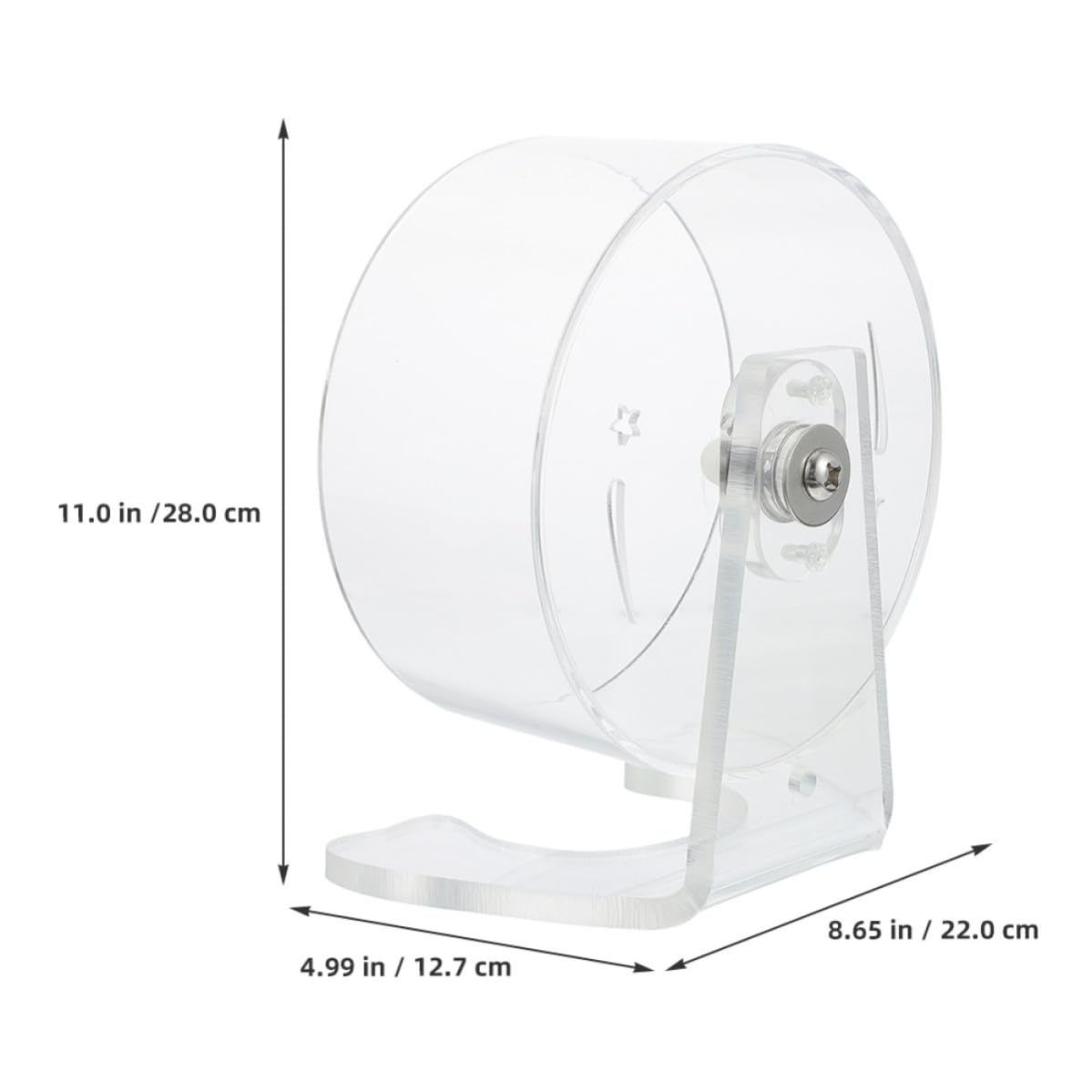 Healeved Roue D’Exercice Silencieuse avec Support pour Hamster en Acrylique 22 Cm