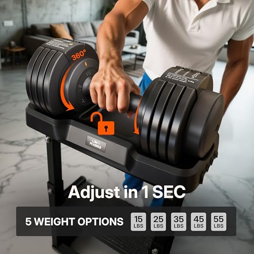 Set of 2 Adjustable Dumbbells 50lbs