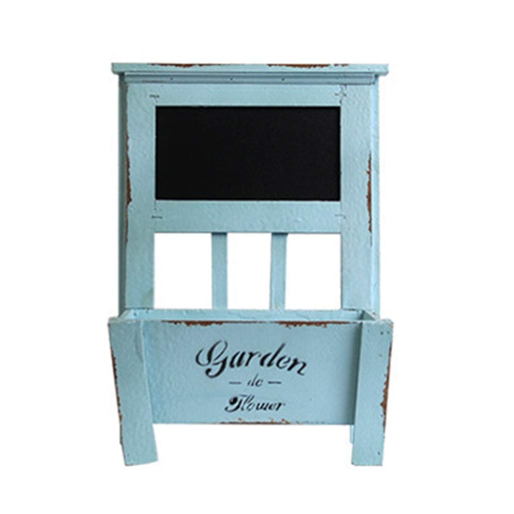 PING Wall-mounted, Pastoral Wind Wooden Writing Board Pot Holder - Home Shop Decoration Frame (Color : A)