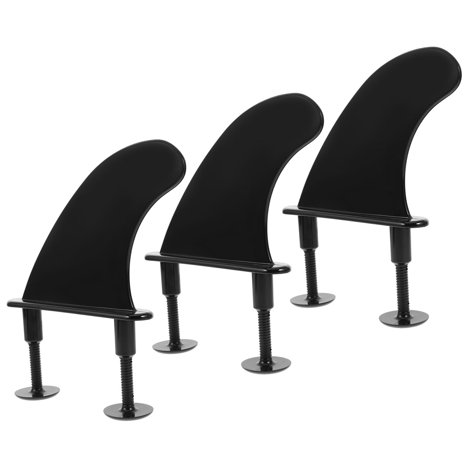 Aleta de Repuesto para Tabla de Surf Negra de TPU Flexible, Juego de 3 Quillas Grandes Antideslizantes para Kayak y Paddle Surf, Accesorios Deportivos Acuáticos para Mejor