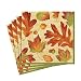 Entertaining with Caspari Linen Leaves Luncheon Napkins, Orange, (Pack of 20)