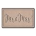 Lemwy Divertente zerbino per ingresso Mr and Mrs, antiscivolo, 60 x 40 cm, in tessuto non tessuto lavabile in lavatrice