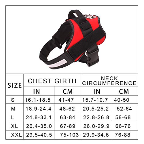Dog Harness No Pull Reflective Adjustable Pet Vest With Handle For Outdoor Walking- No More Pulling, Tugging Or Choking(Red,Xl) #TOP4