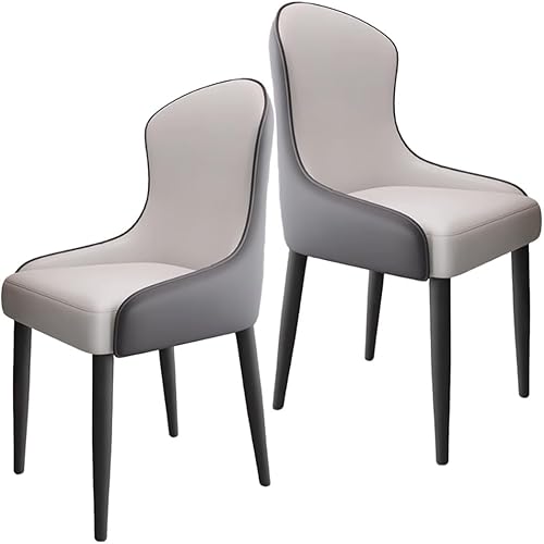 Miniatura 37 de YVYKFZD Leather Dining Chairs, Dining Room Chairs Set of 2/4, Kitchen Chair with Metal Leg and Backrest, Upholstered Comfy Side Chair, for Bedroom
