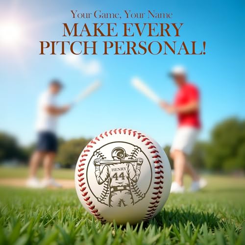 Image of Personalized Baseball Ball with Custom Name, Engraved Ball, Personalized Baseball Gifts for Team, Coach, Player, Senior, Custom Award Trophy, Engraved Gift Thank You Coach