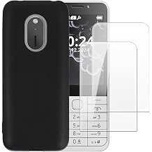 Shantime Case and Screen Protector for Nokia 230 2024 - Black