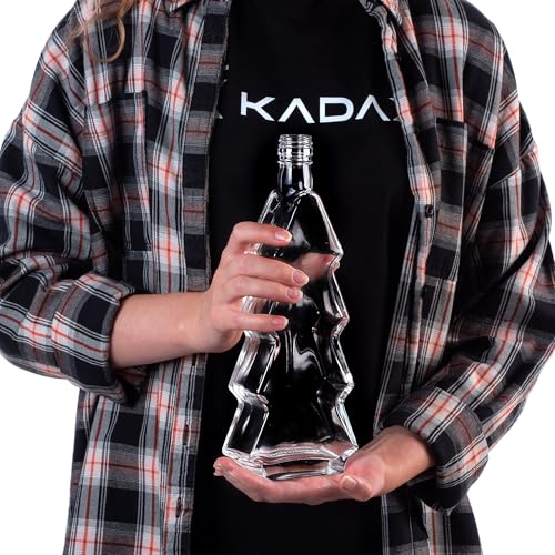 KADAX 5er Set Glasflaschen 500ml mit Schraubverschluss – Leere Flaschen zum Befüllen für Saft, Likör, Öl, Essig & Sirup… – Ansicht 5