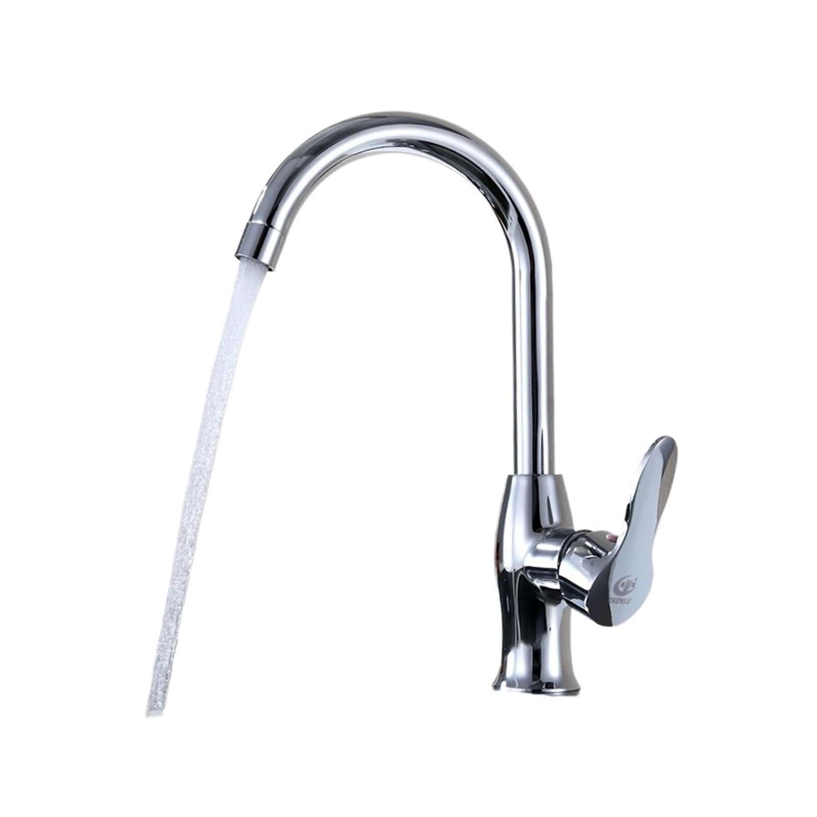 Robinet de cuisine en laiton chromé éclatant pour un évier élégant et durable