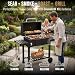 CosmoGrill Outdoor XXL Smoker Barbecue Charcoal Portable BBQ Grill with Waterproof Cover | Adjustable Charcoal Pan, Warming Rack and Thermometer | Large Coal BBQ Smoker for Home Garden Party Cooking