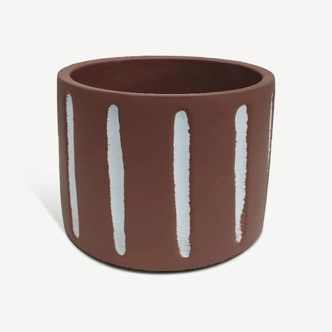 Oc Home Merane Cement Plant Pot Blush 12x12x8.80 Terracotta