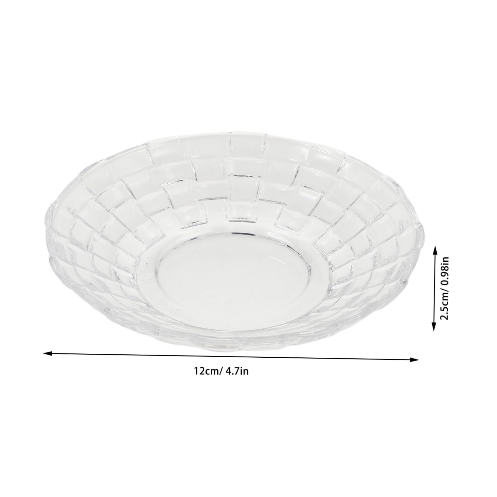 Ciieeo 4stücke Glasteller zum Servieren Runde Glas-platte Transparente Snack-schalen für Gebäck Trockenfrüchte und Vorspeisen als Salat oder Dessertteller