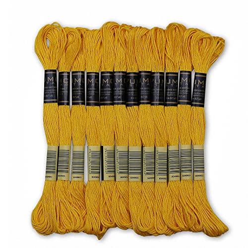 Umc Stag UMCSTAG-12PACK Pack Of 12 Premium Embroidery Thread | 100% Egyptian Cotton Premium Skeins | Cross Stitch Embroidery Floss cover