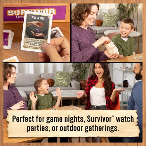 Image of Exploding Kittens Survivor: Let's Go to Rocks Game for Ages 8+, 2 to 6 Players, Strategy and Challenge Party Game with Rocks, Cards, and Immunity Necklace.