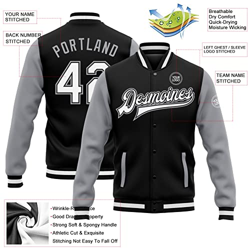 Custom Vintage Mens Fashion Varsity Jackets, Baseball Letterman Bomber Coat, Full-Snap Baseball Jackets, S-5XL2